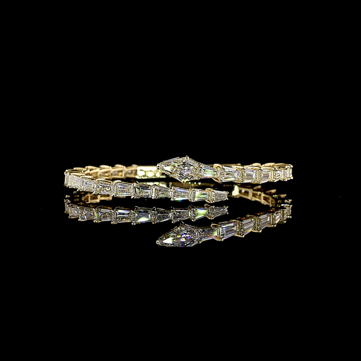 14kt Yellow Gold Lab Diamond Bangle