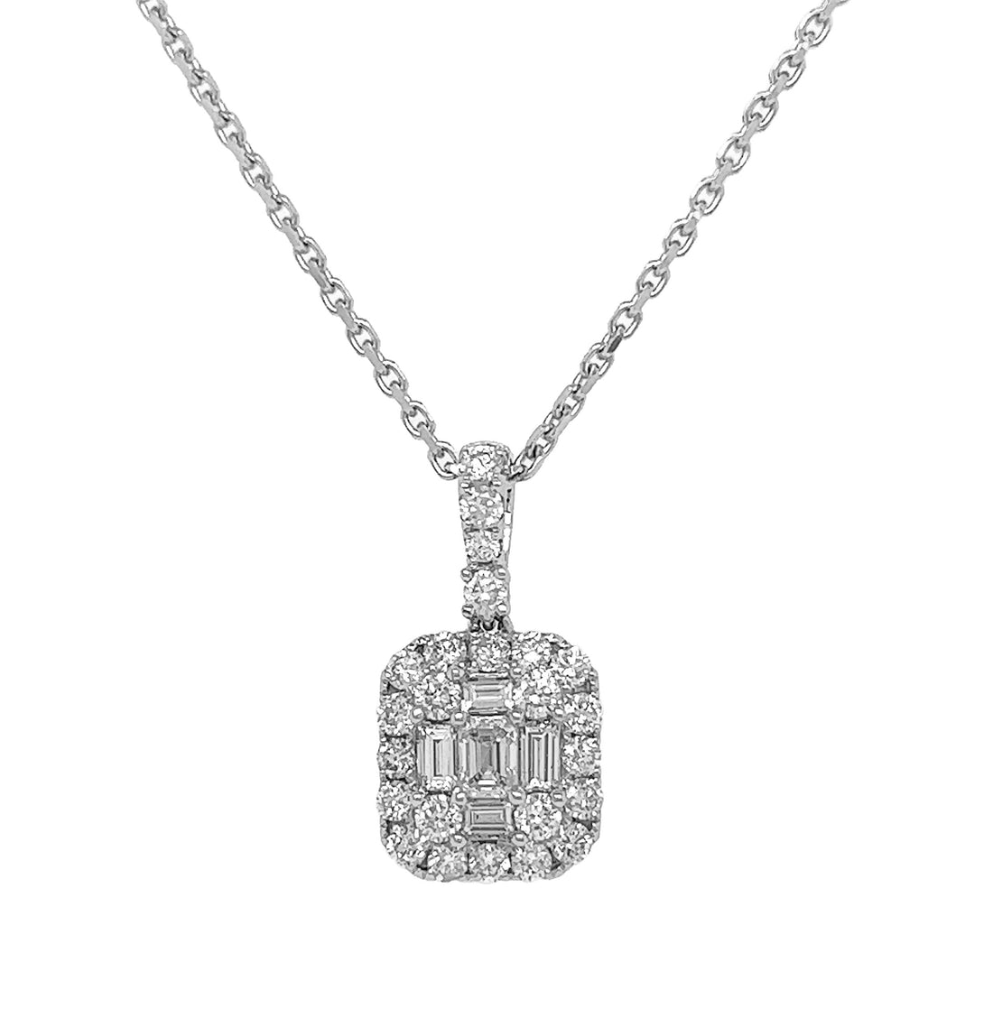 18kt White Gold Diamond Pendant