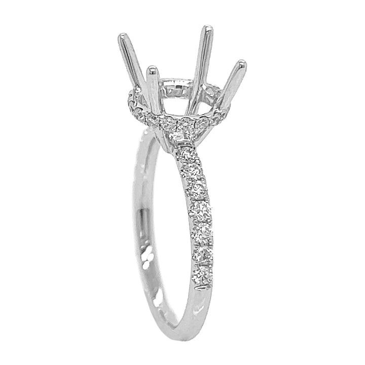 18kt White Gold Diamond Semi Mount