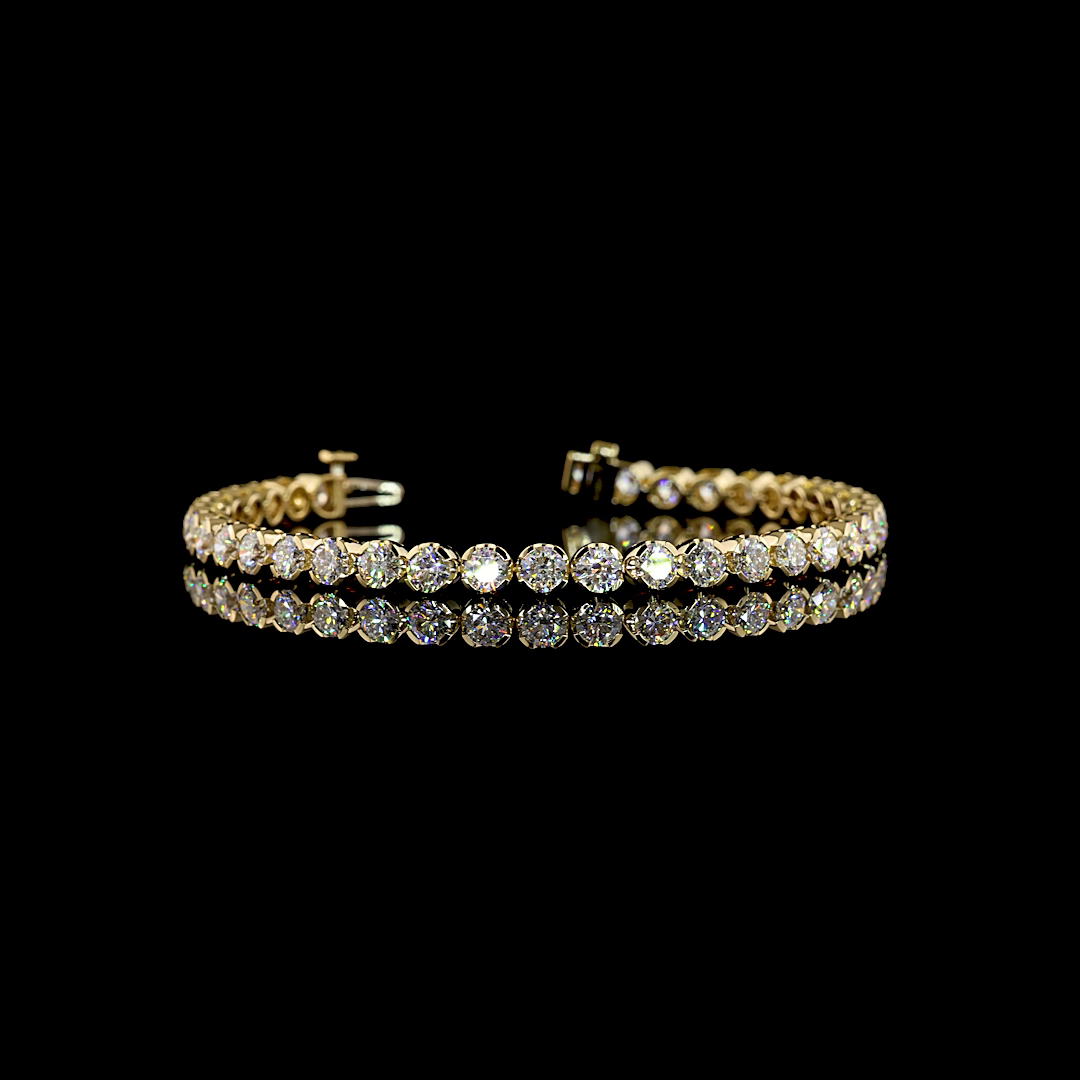 14kt Yellow Gold Lab Diamond Tennis Bracelet