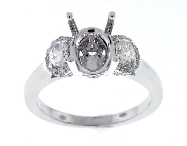18kt White Gold Diamond Semi Mount