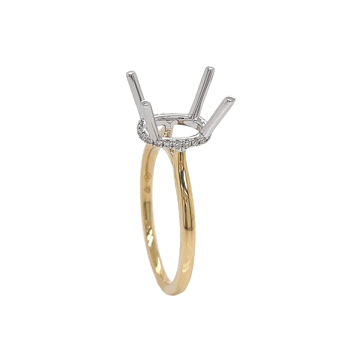 18kt Yellow And White Gold Diamond Semi Mount