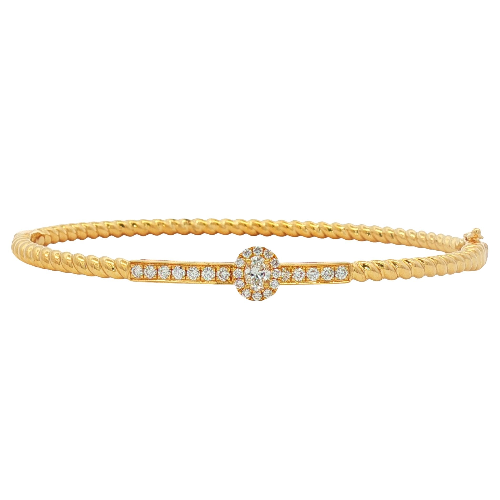 18kt Yellow Gold Diamond Bangle