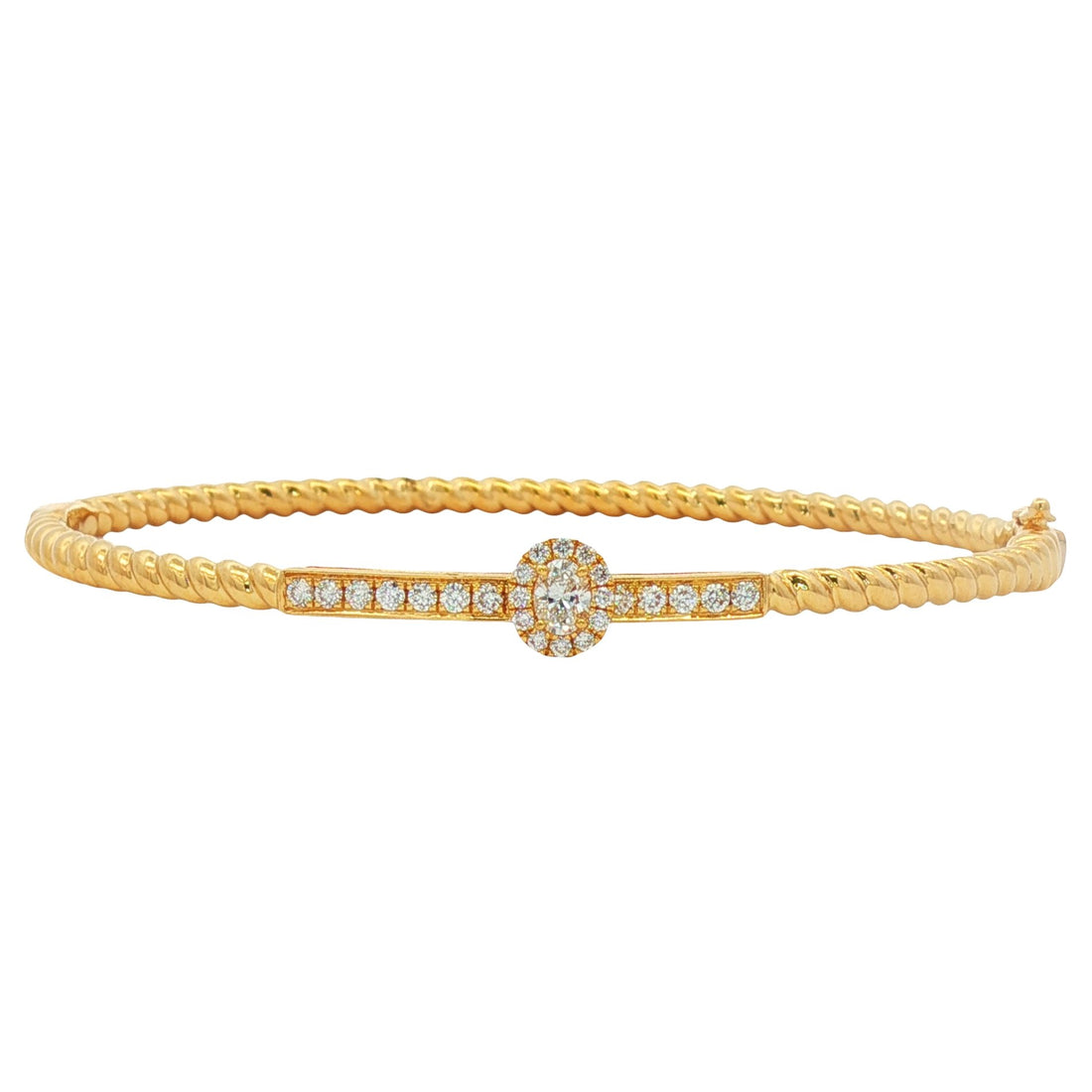 18kt Yellow Gold Diamond Bangle