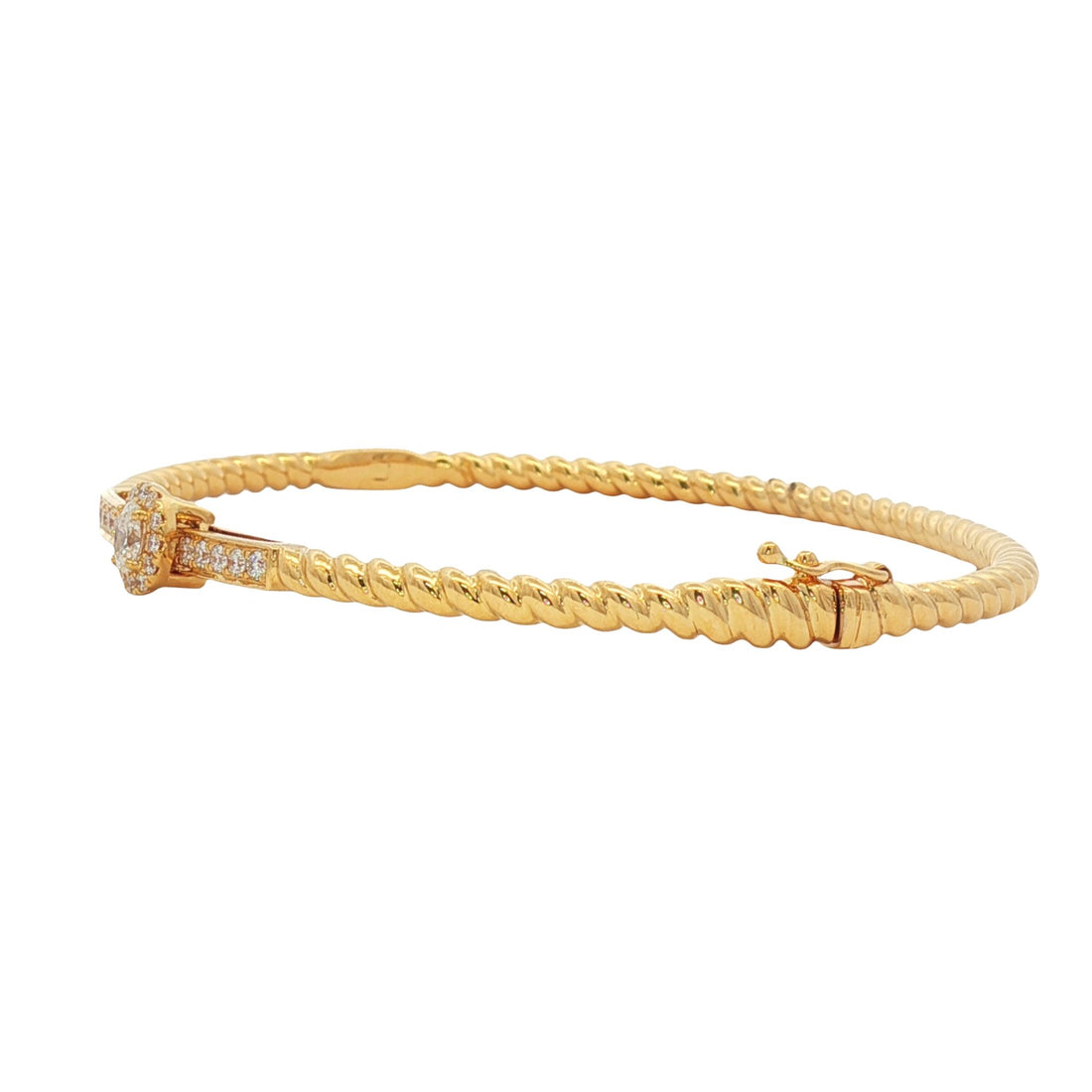 18kt Yellow Gold Diamond Bangle