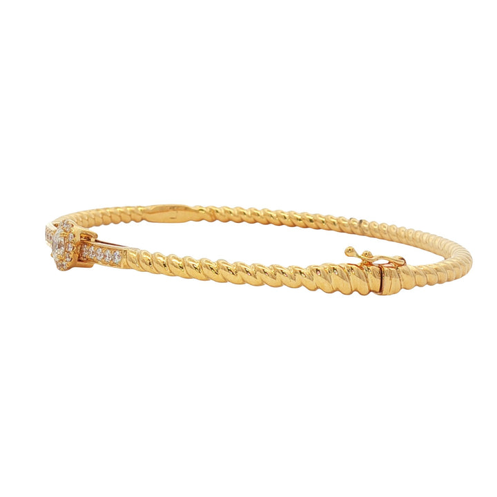 18kt Yellow Gold Diamond Bangle