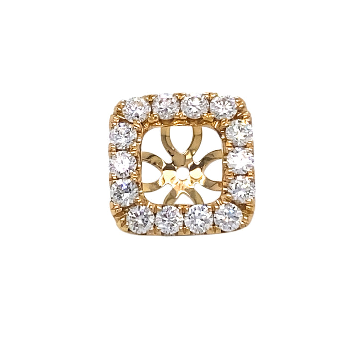 18kt Yellow Gold Diamond Earrings