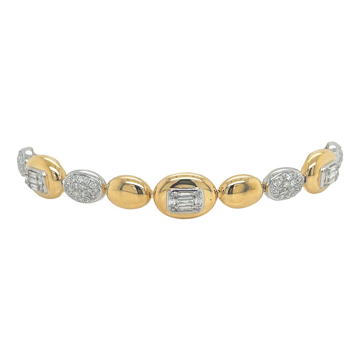 18kt Yellow and White Gold Diamond Bracelet