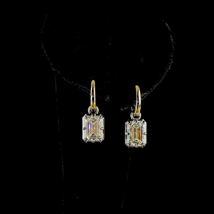 14kt Yellow Gold Lab Diamond Dangling Earrings