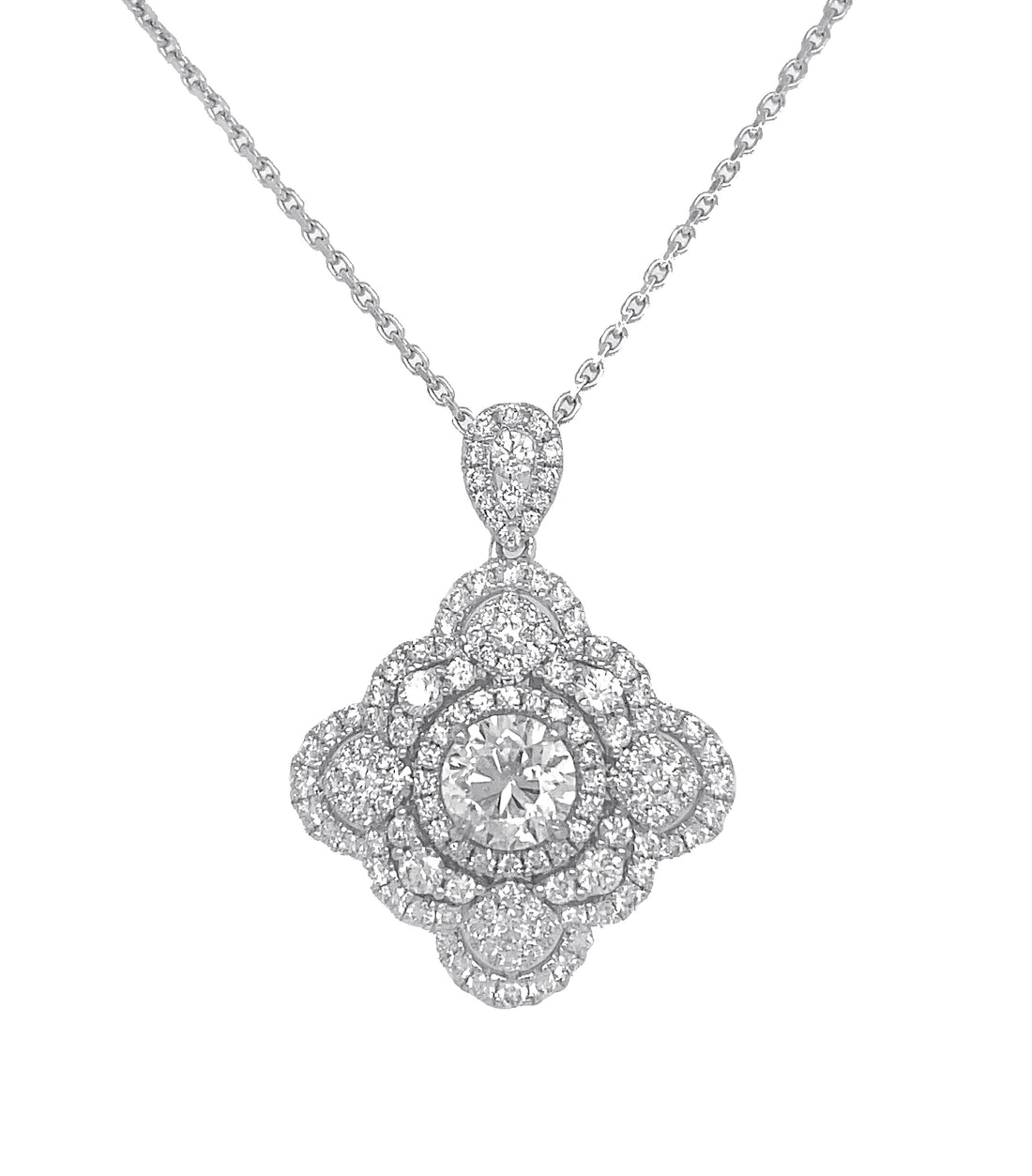 18kt White Gold Diamond Pendant