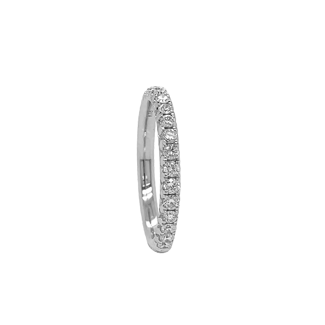 18kt White Gold Diamond Half-way Band