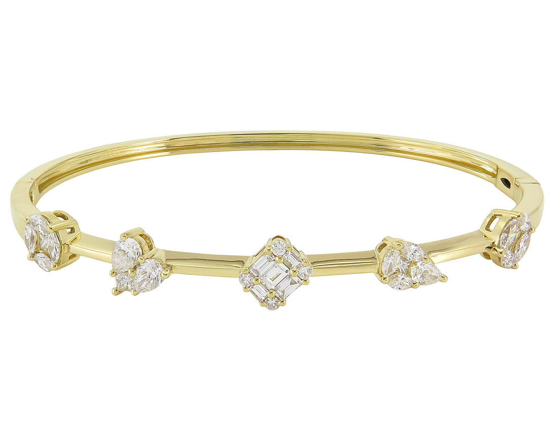 18kt Yellow Gold Diamond Bangle