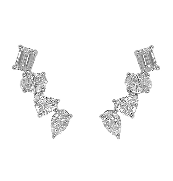 18kt White Gold Diamond Earrings