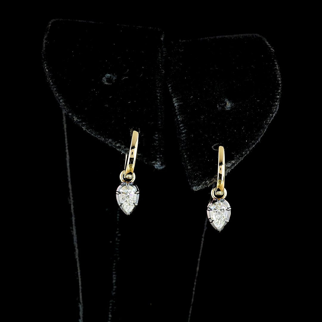 14kt Yellow Gold Lab Diamond Earring
