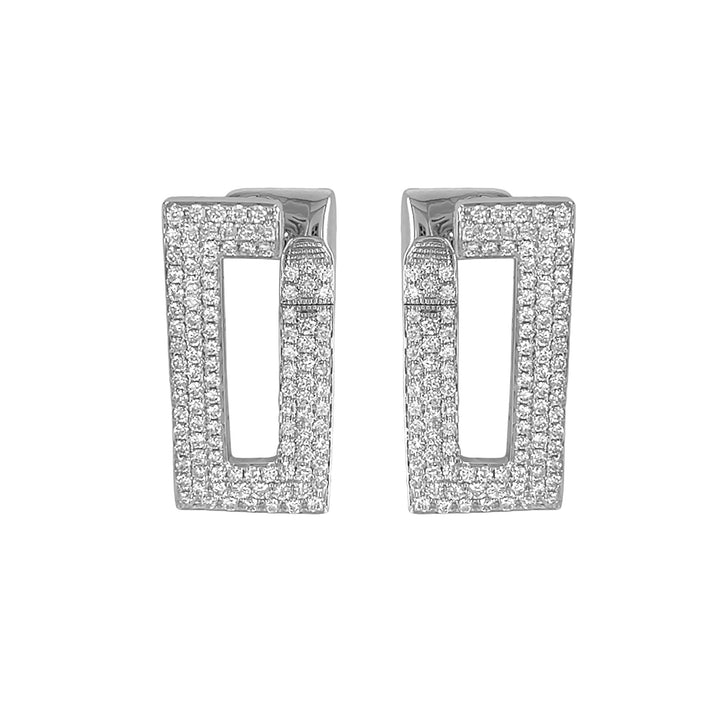 18kt White Gold Diamond Earrings