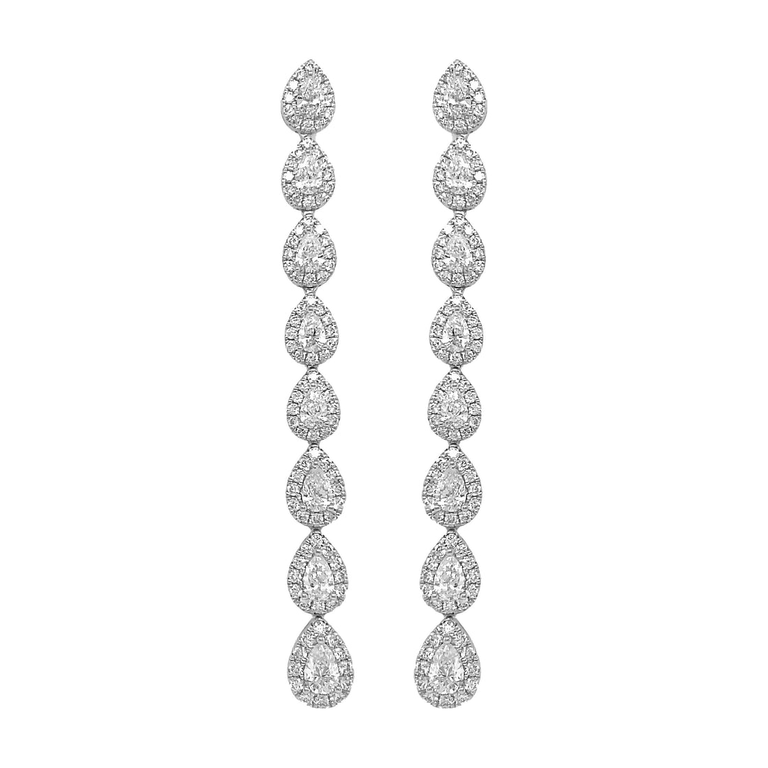 18kt White Gold Diamond Earrings