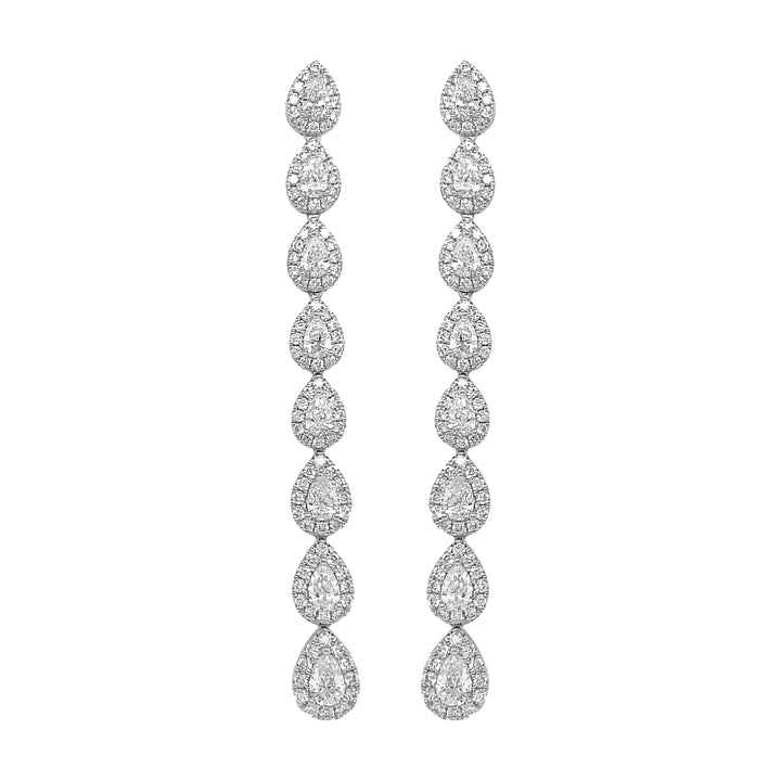 18kt White Gold Diamond Earrings