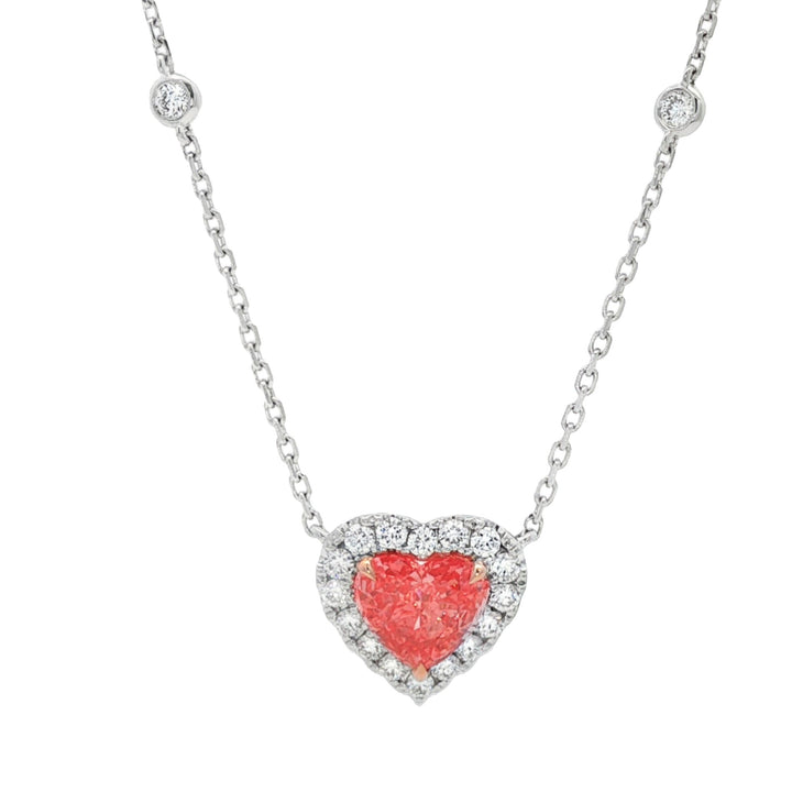 14kt White Gold Lab Diamond Pendant