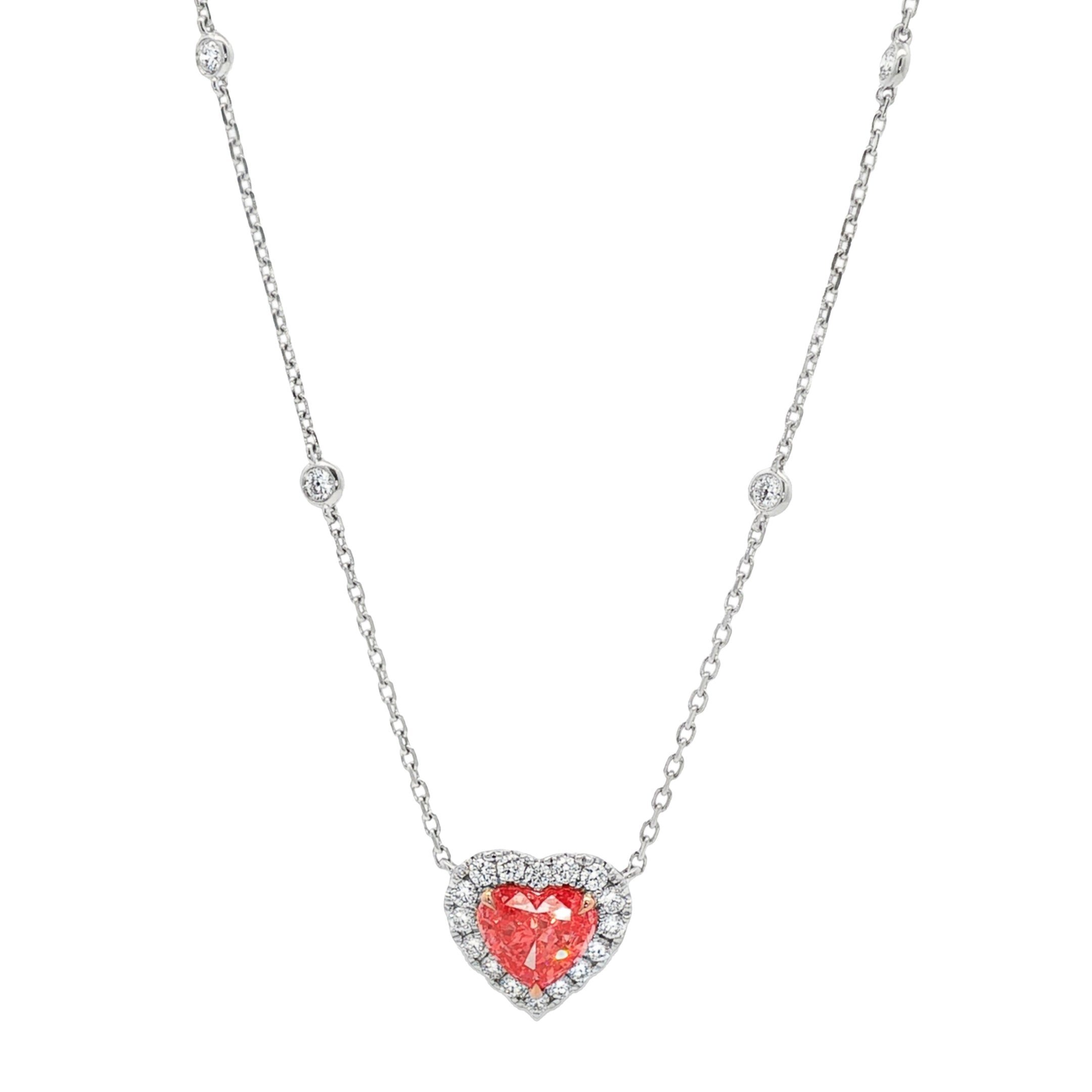 14kt White Gold Lab Diamond Pendant