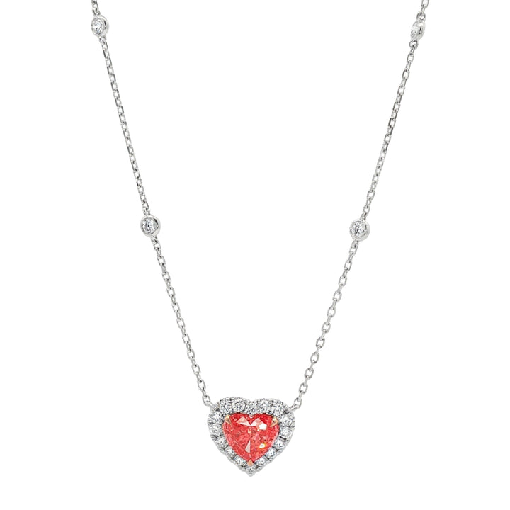 14kt White Gold Lab Diamond Pendant