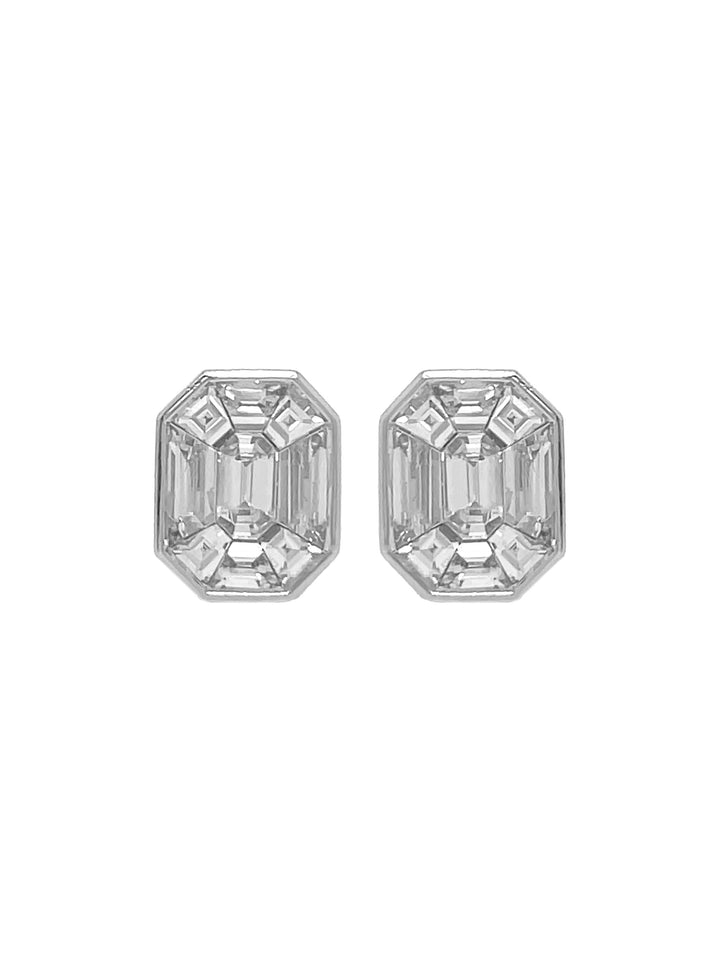 18kt White Gold Diamond Earrings