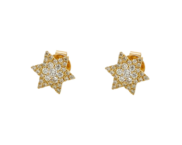 18kt Yellow Gold Diamond Earrings