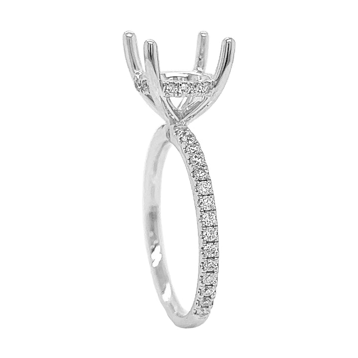 18kt White Gold Diamond Semi Mount