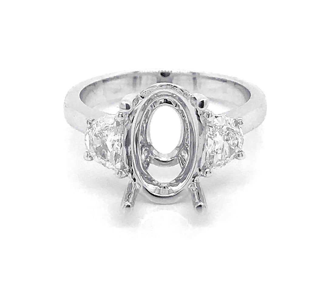 18kt White Gold Diamond Semi Mount