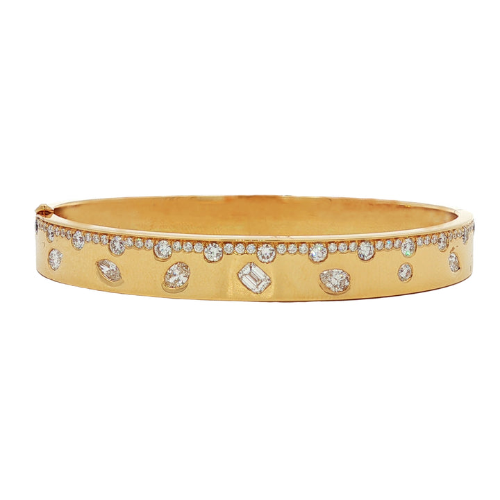 18kt Yellow Gold Diamond Bangle