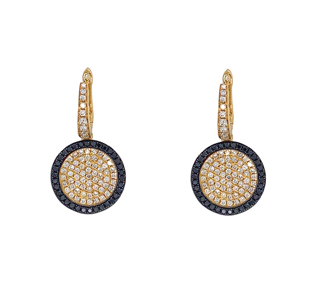 18kt Yellow Gold Diamond Earrings