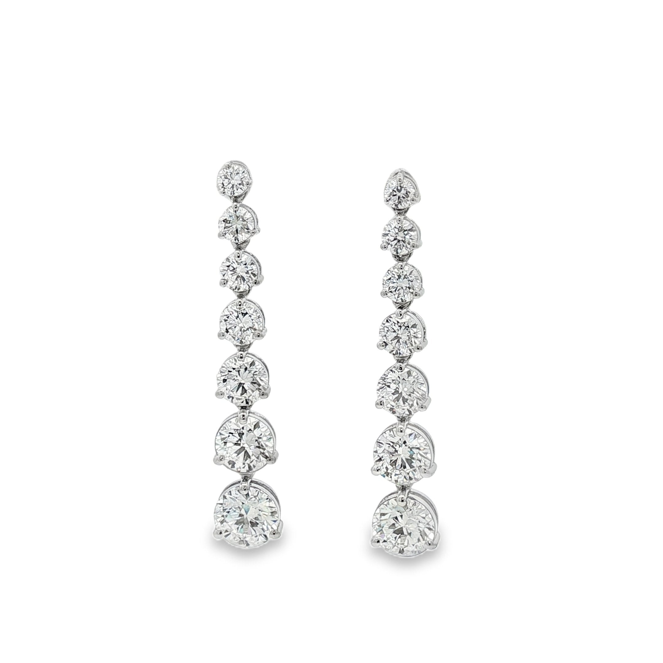14kt White Gold Lab Diamond Earrings