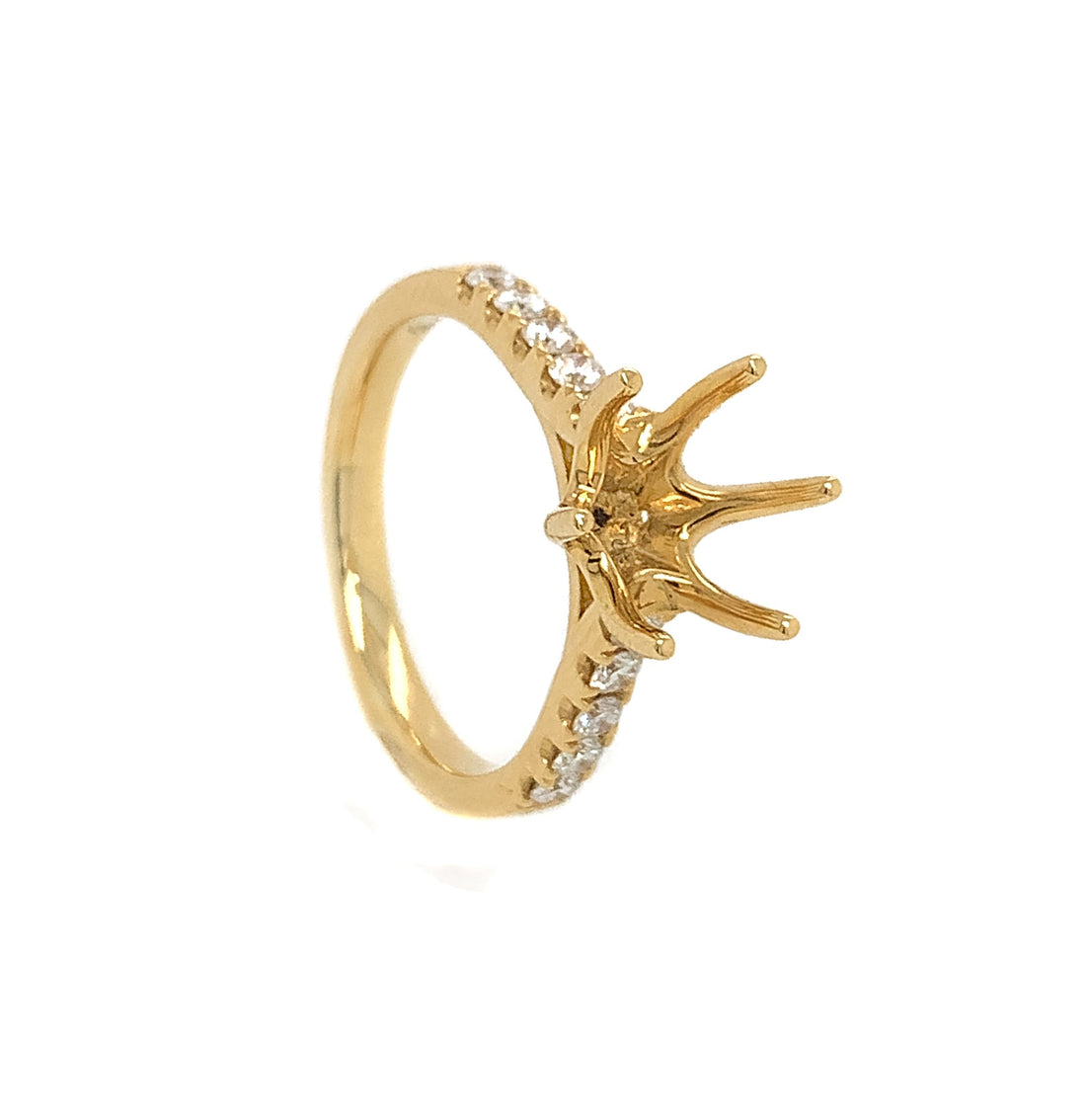 18kt Yellow Gold Diamond Semi-mount