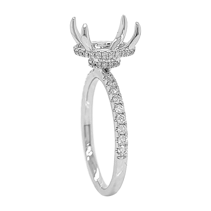 18kt White Gold Diamond Semi Mount