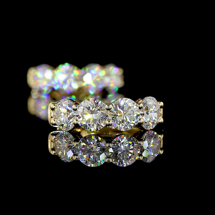 18kt Yellow Gold Diamond Huggie Earring