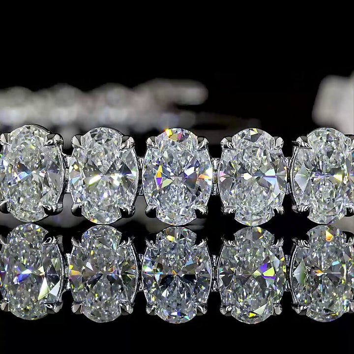 14kt White Gold Lab Diamond Tennis Bracelet