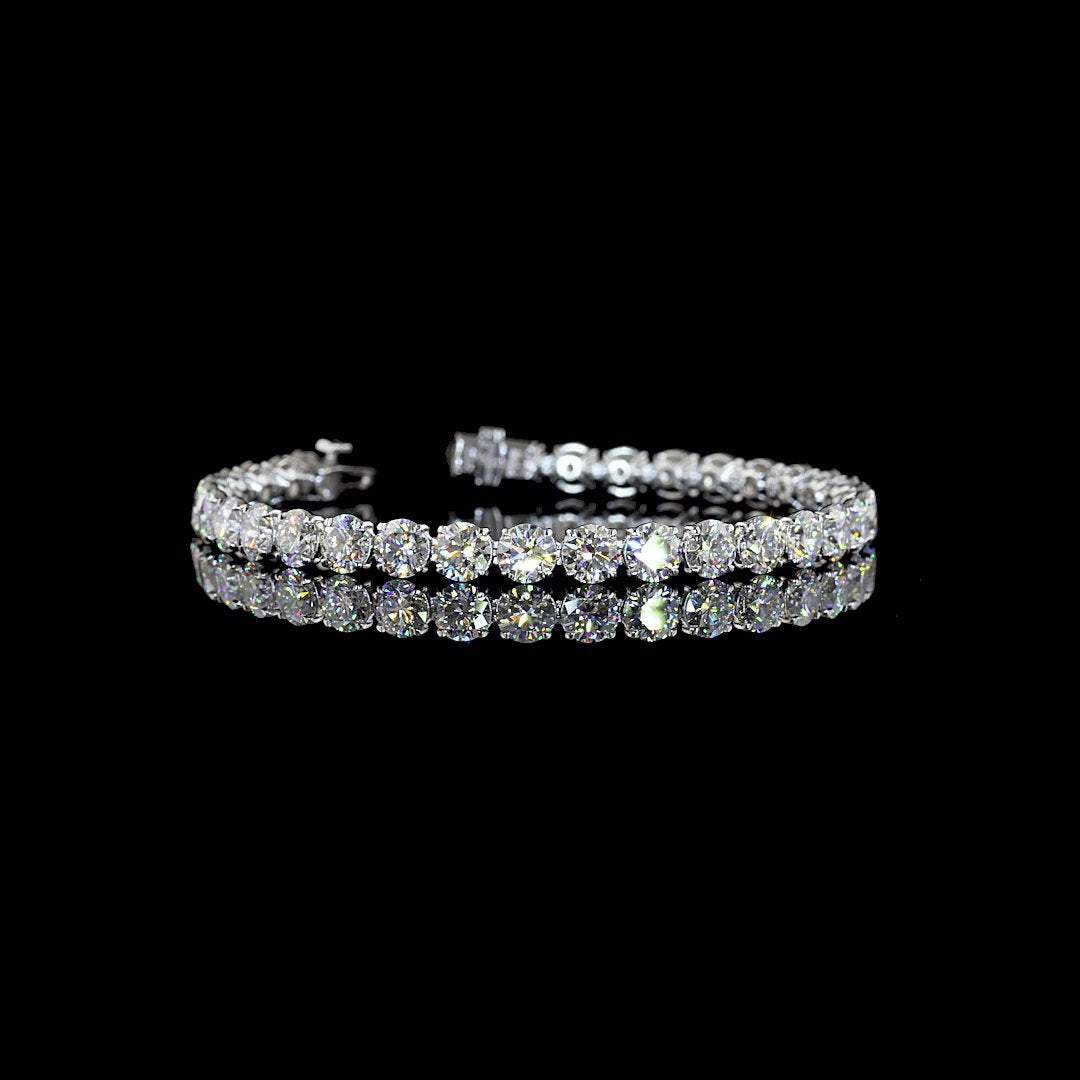 14kt White Gold Lab Diamond Tennis Bracelet