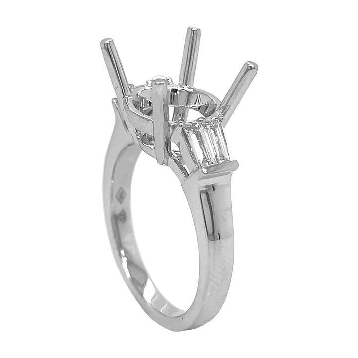 18kt White Gold Diamond Semi Mount
