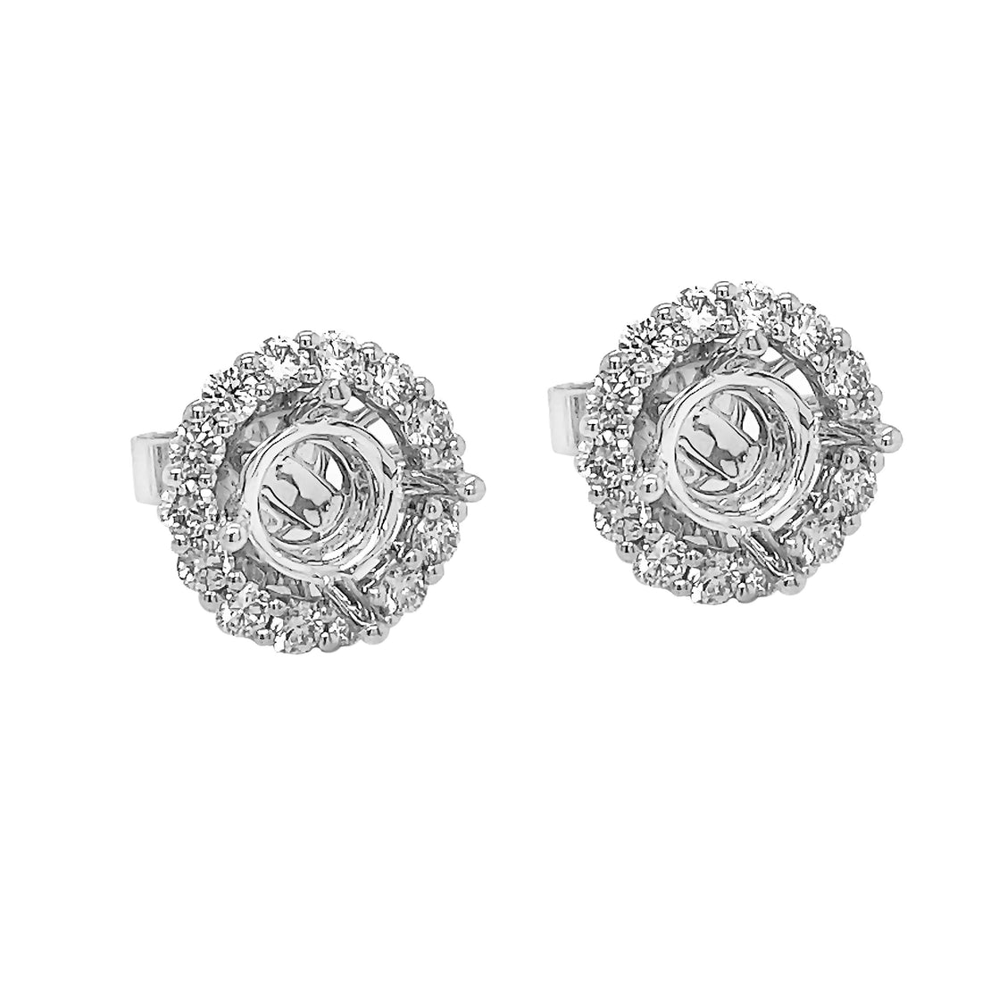 18kt White Gold Diamond Earrings