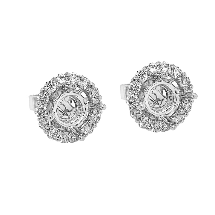 18kt White Gold Diamond Earrings