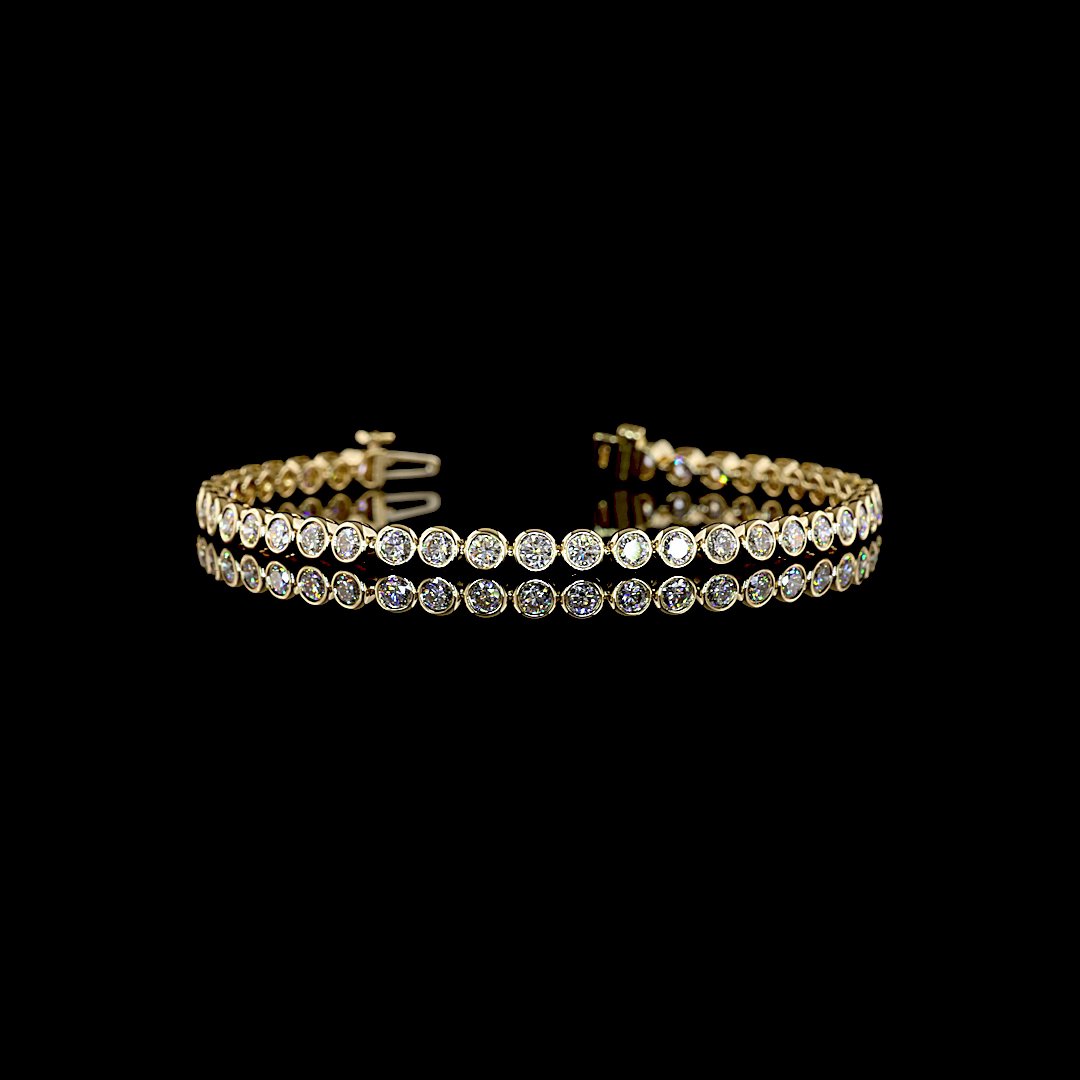 14kt Yellow Gold Lab Diamond Tennis Bracelet