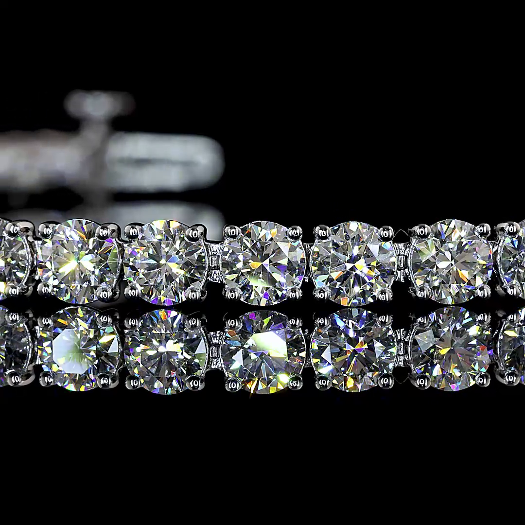 14kt White Gold Lab Diamond Tennis Bracelet