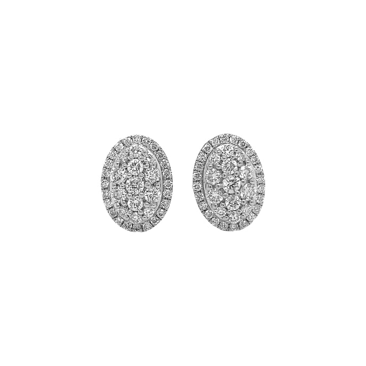 18kt White Gold Diamond Earrings