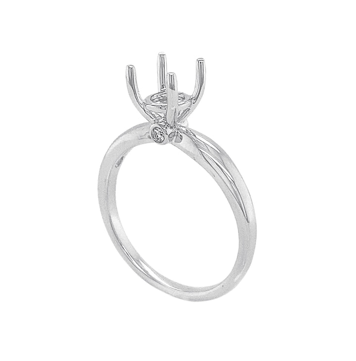 18kt White Gold Diamond Semi Mount