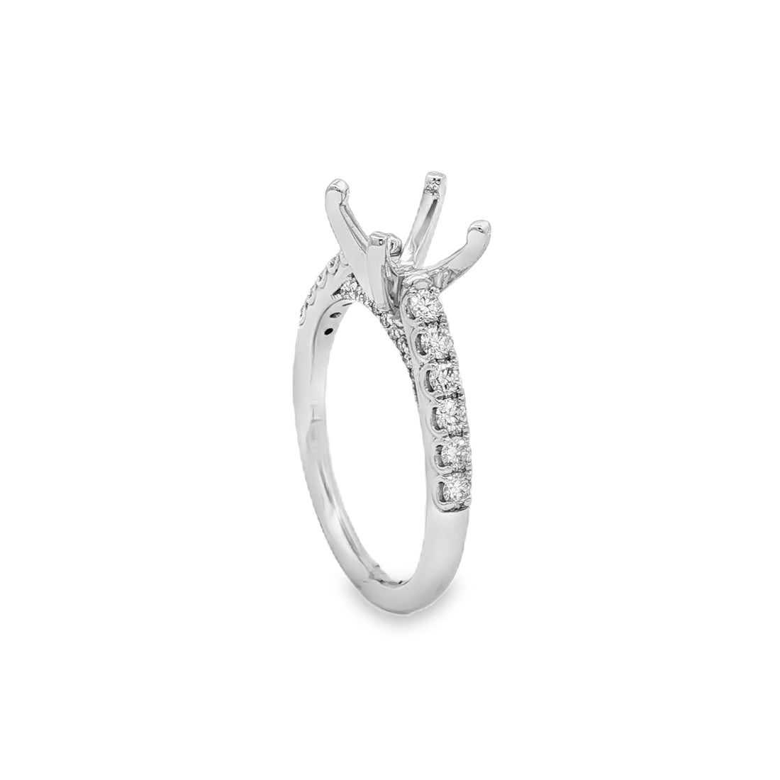 14kt White Gold Lab Diamond Semi-Mount