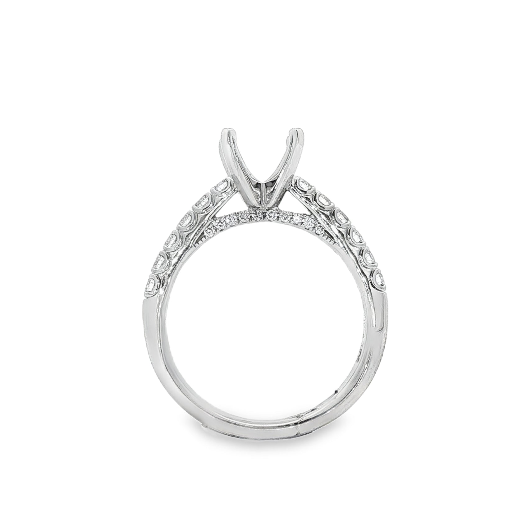 14kt White Gold Lab Diamond Semi-Mount