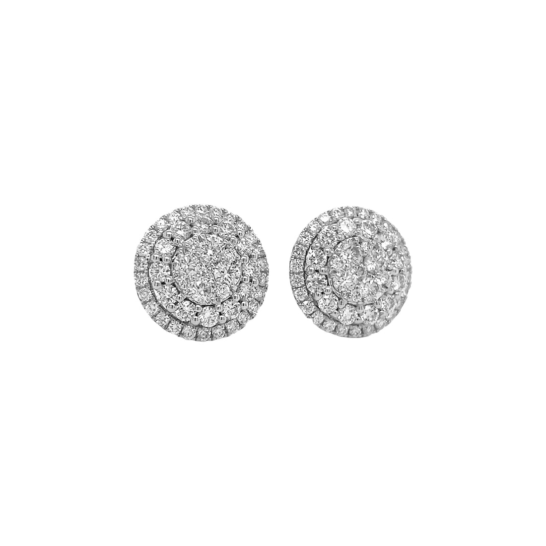 18kt White Gold Diamond Earrings