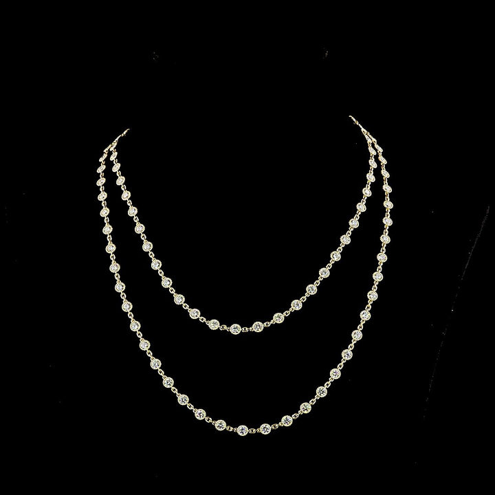 14kt Yellow Gold Lab Diamond Tennis Necklace