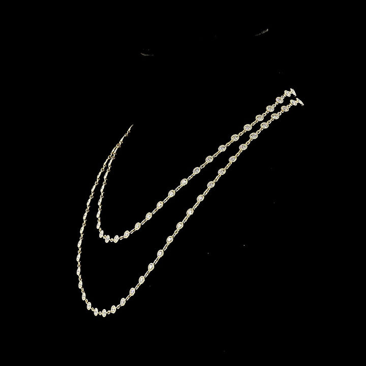 14kt Yellow Gold Lab Diamond Tennis Necklace
