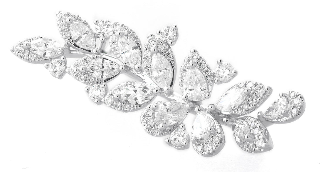 18kt White Gold Diamond Pendant/Pin