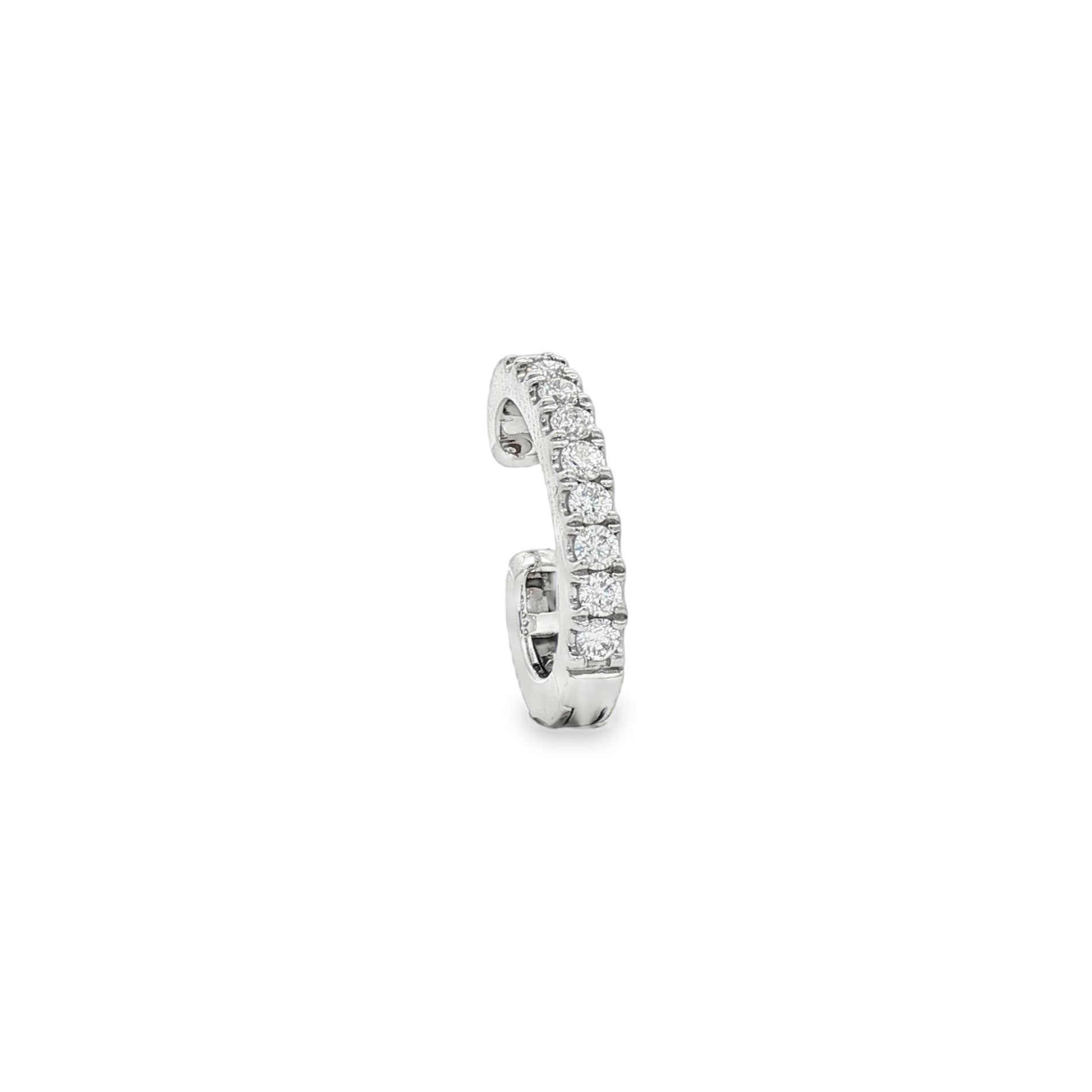18kt White Gold Diamond Cuff Earring
